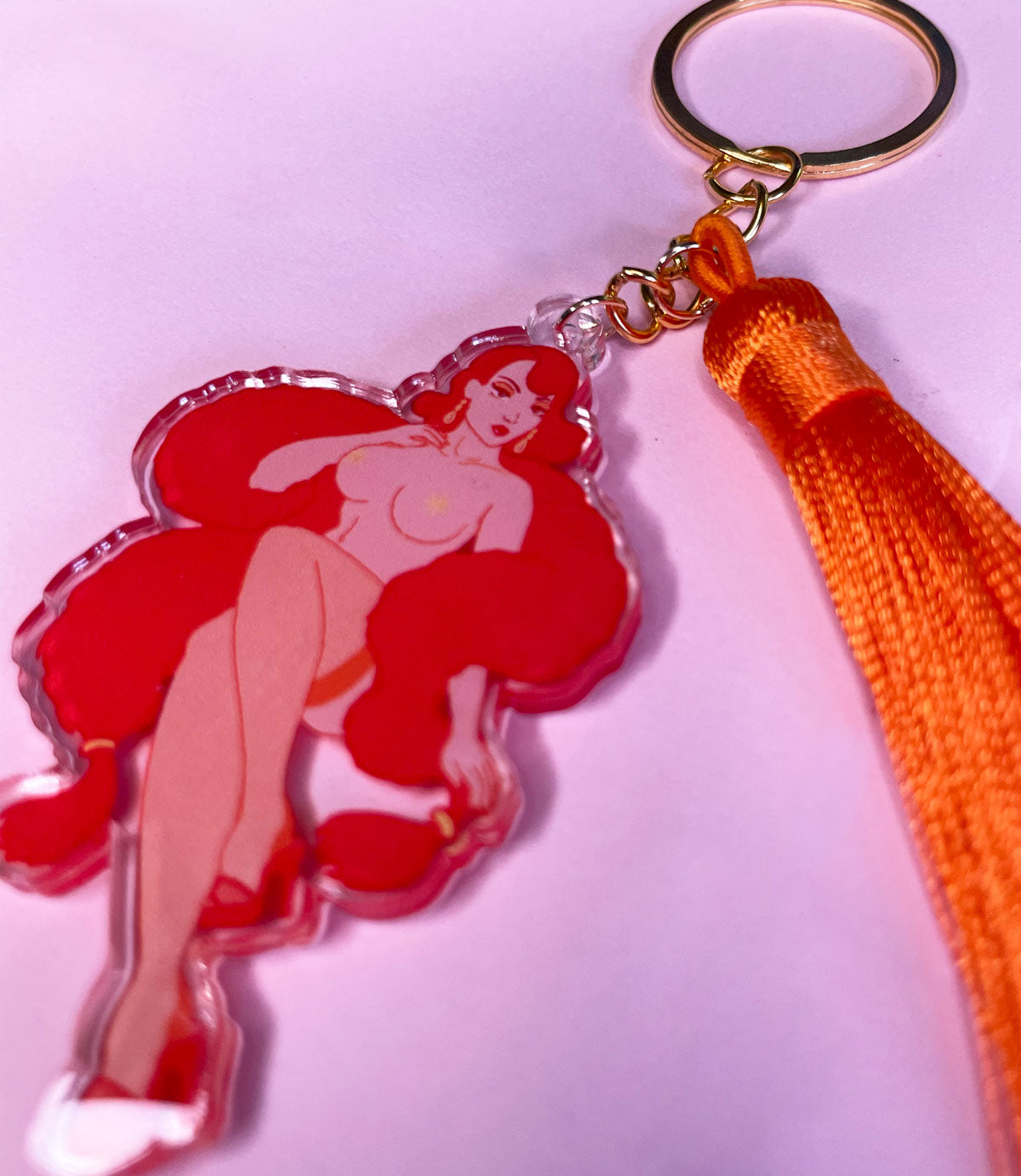'Burlesque boa' keychains