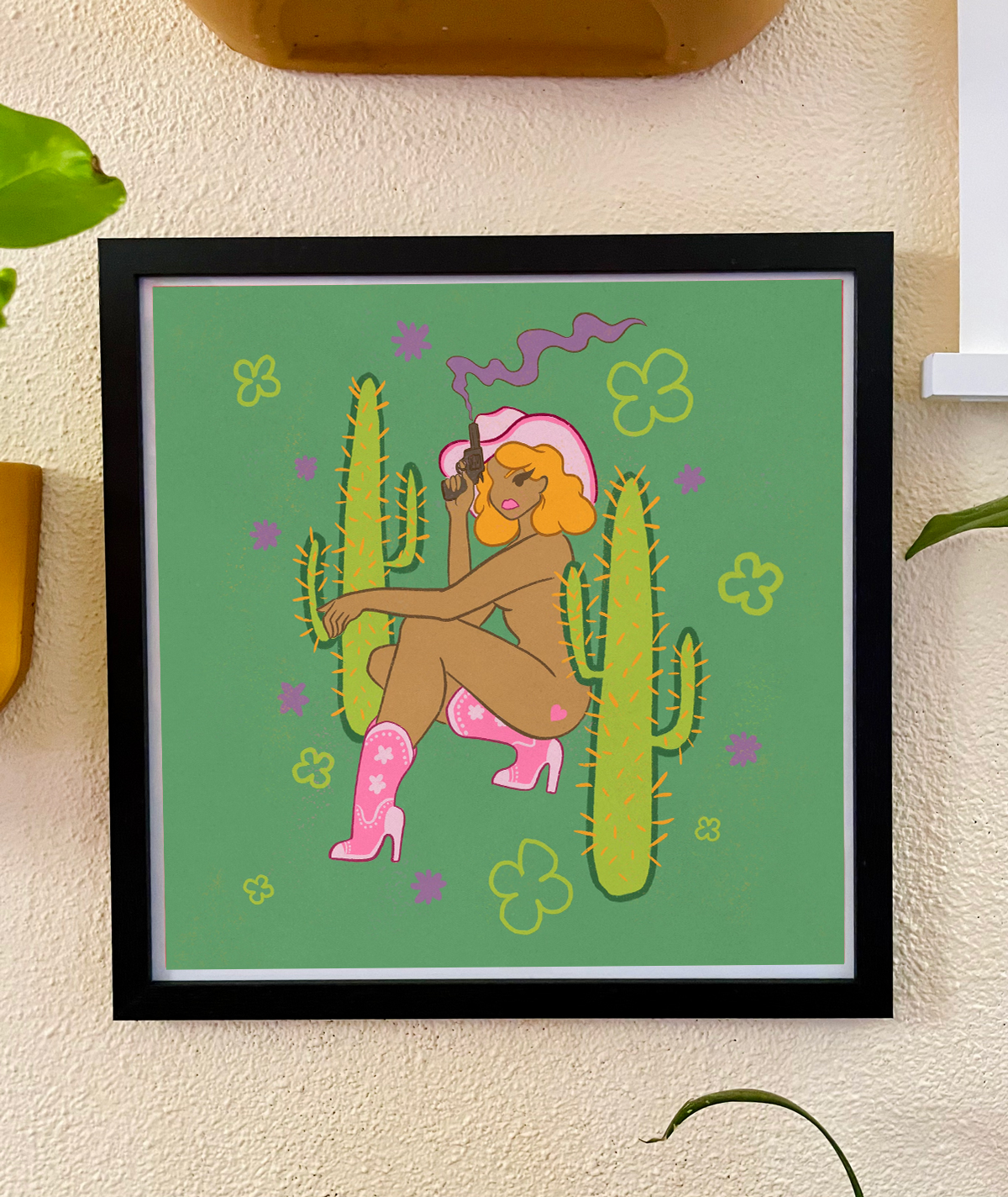 Cactus cowboy print