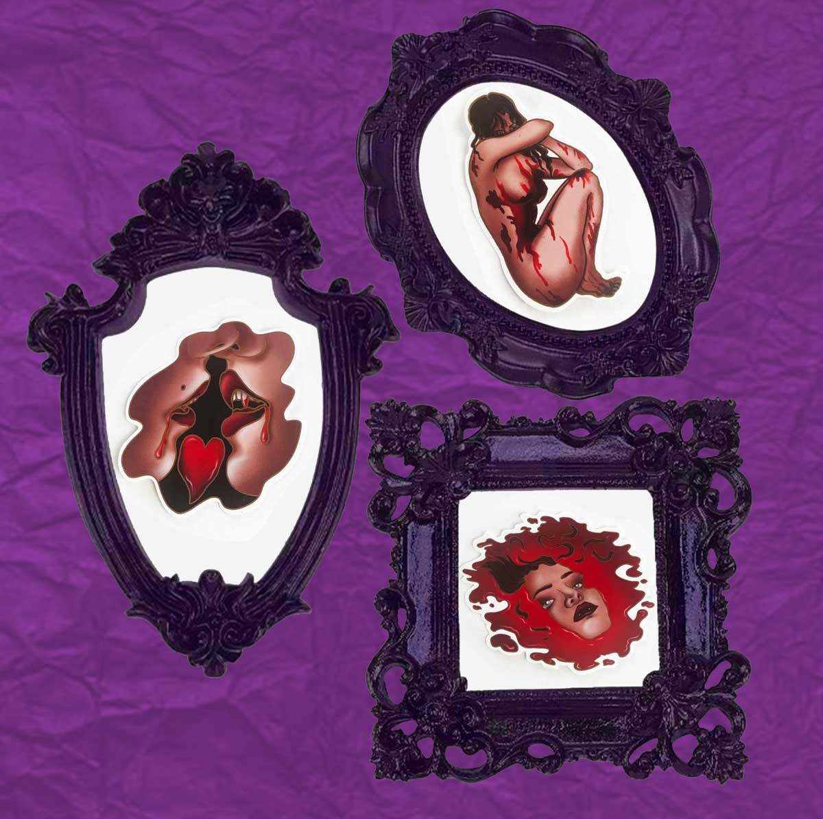 Sapphic vampire sticker set
