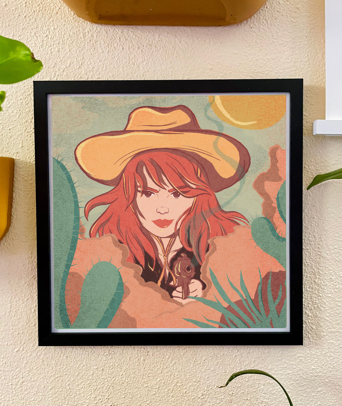 Cowboy shooting print