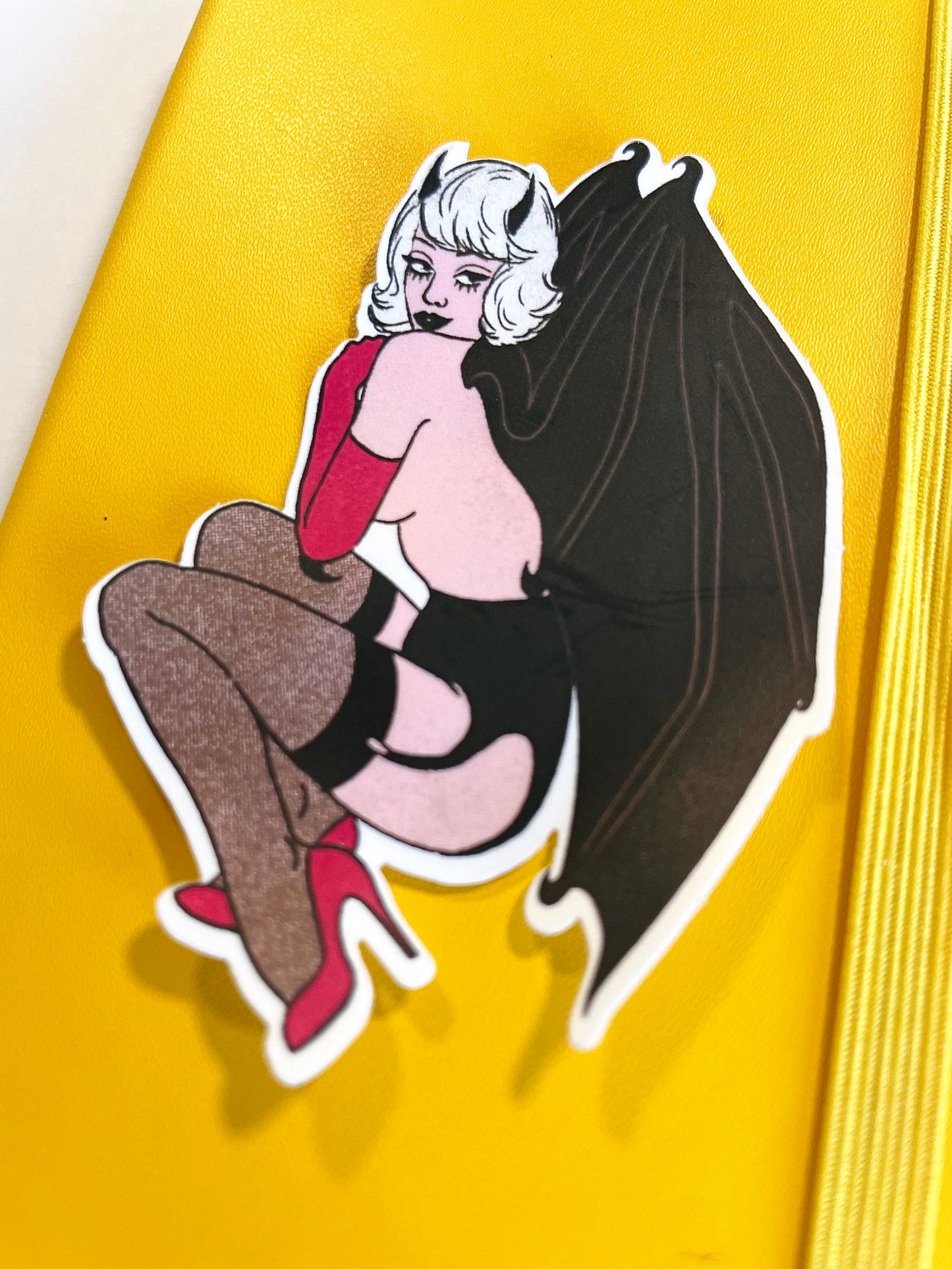 Vampire pinup sticker