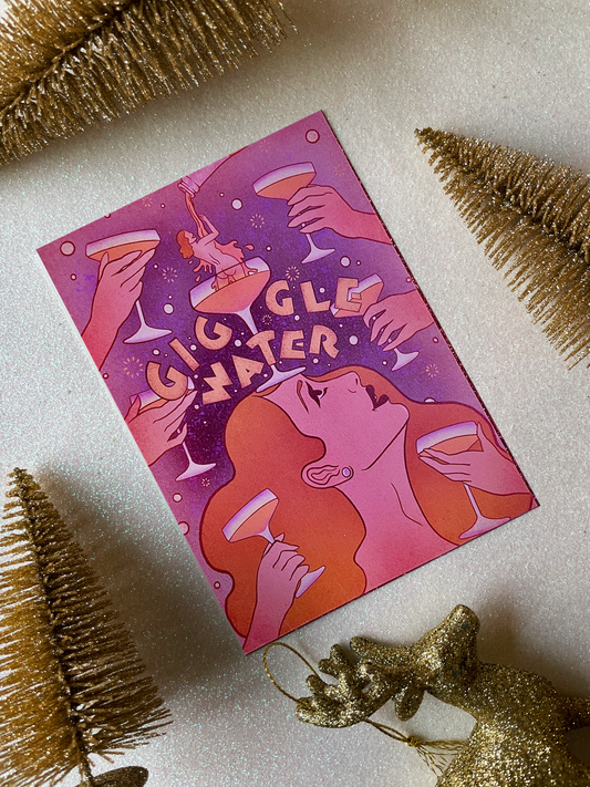 'Giggle water' postcard