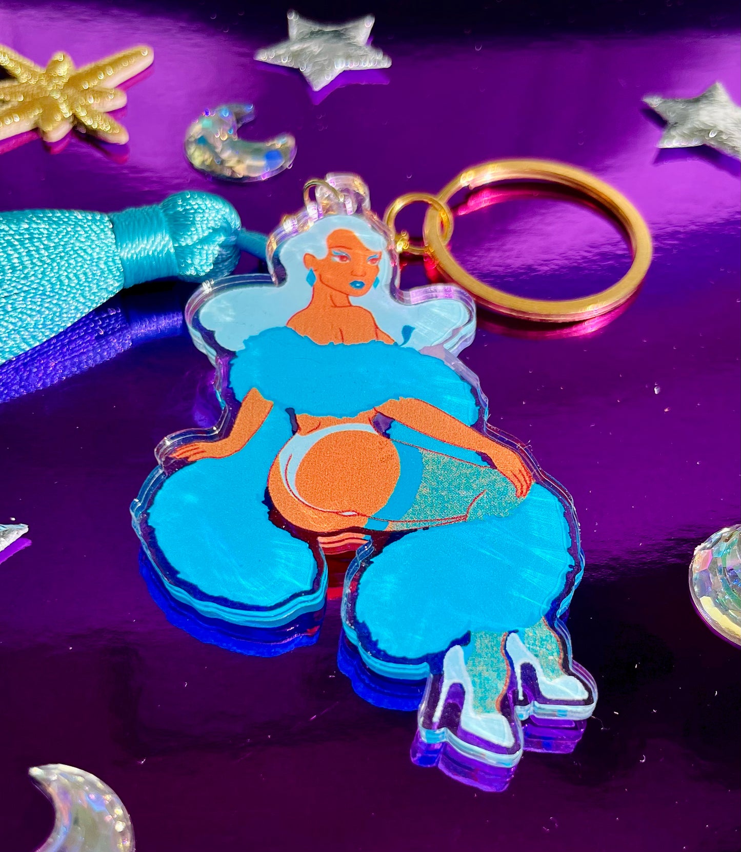 'Burlesque boa' keychains