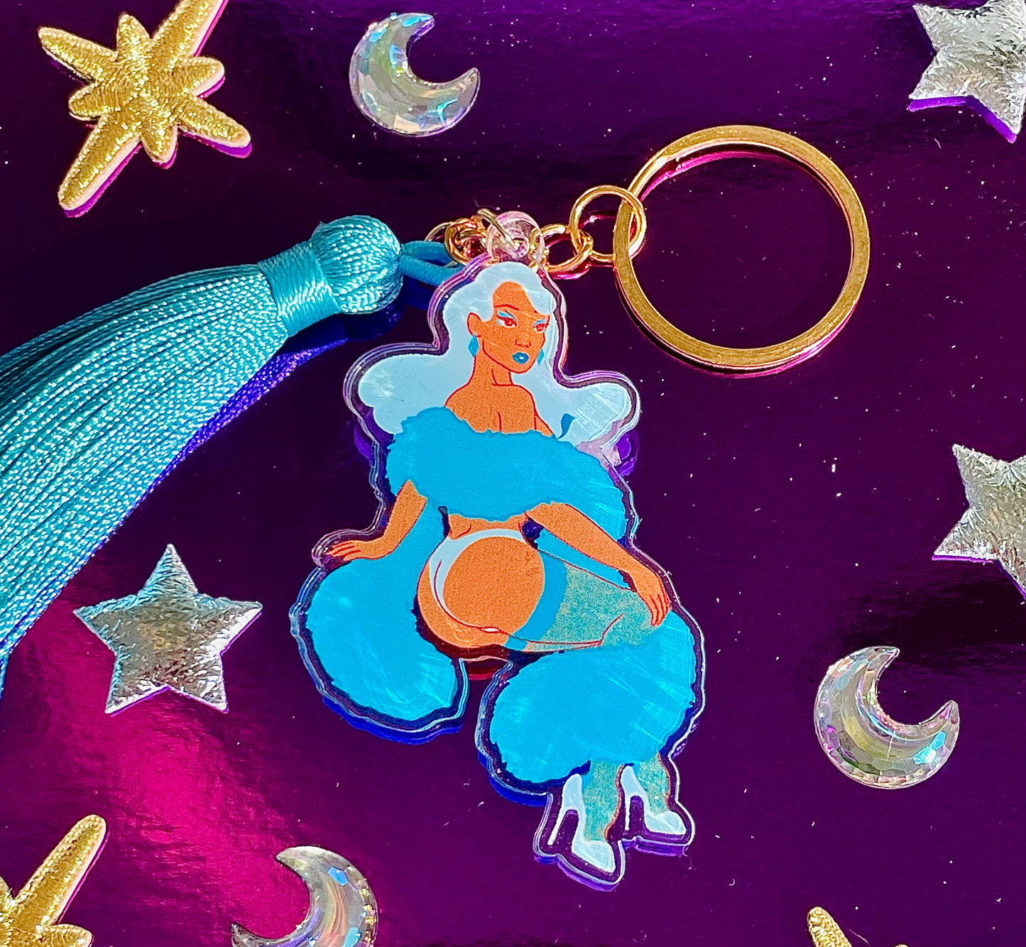 'Burlesque boa' keychains