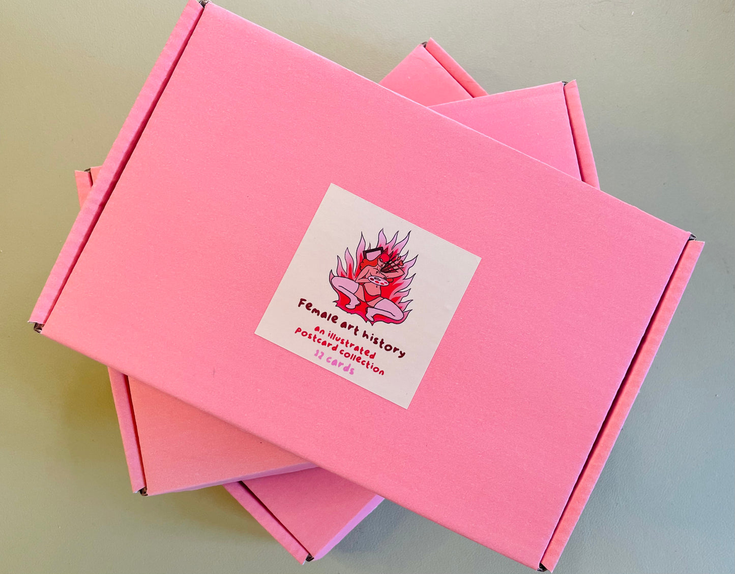 'Female art history' postcard box
