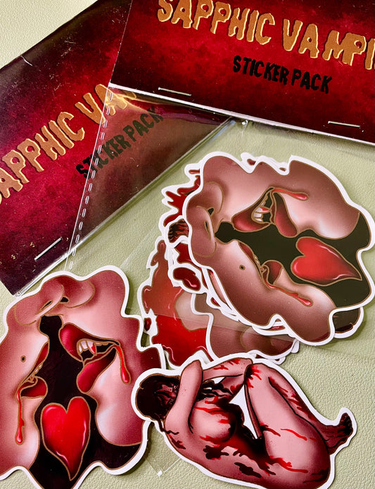 Sapphic vampire sticker set
