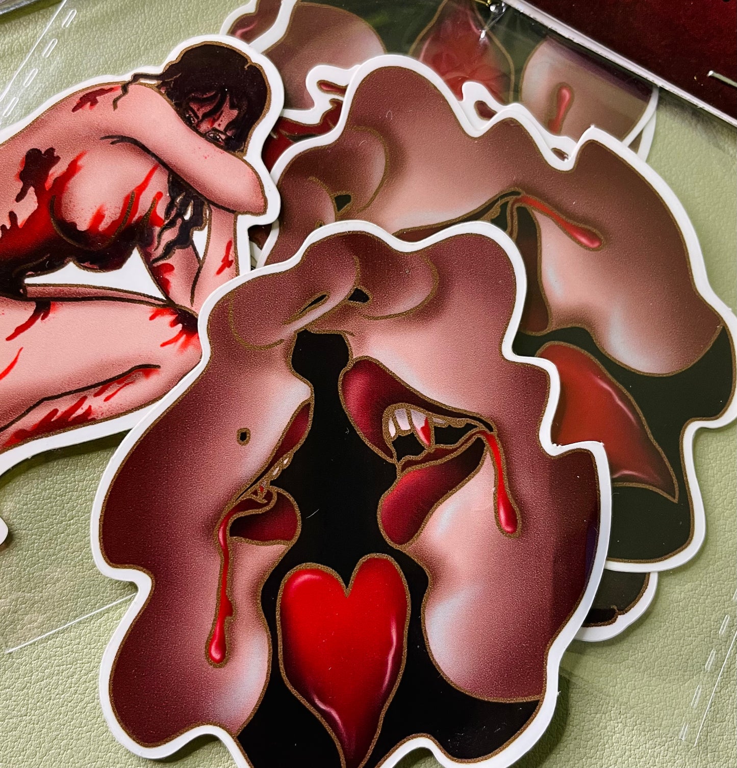 Sapphic vampire sticker set