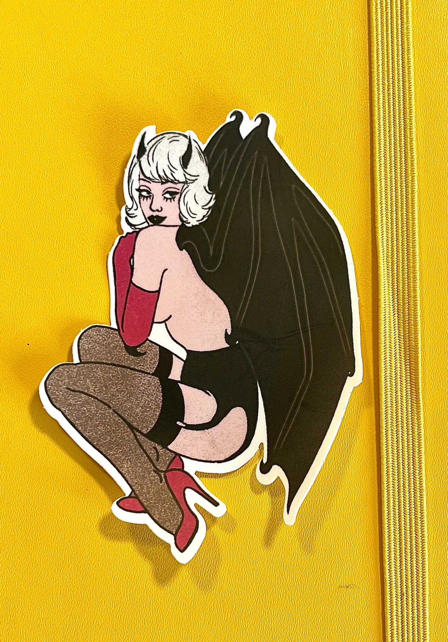 Vampire pinup sticker