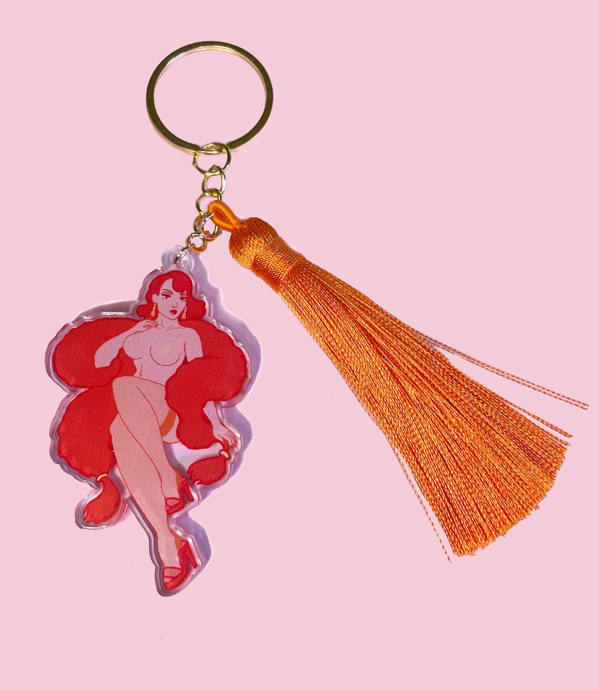 'Burlesque boa' keychains