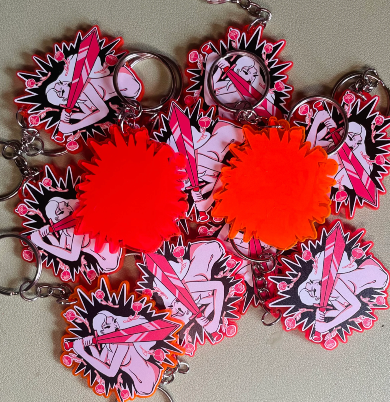 'fighting spirit' keychain