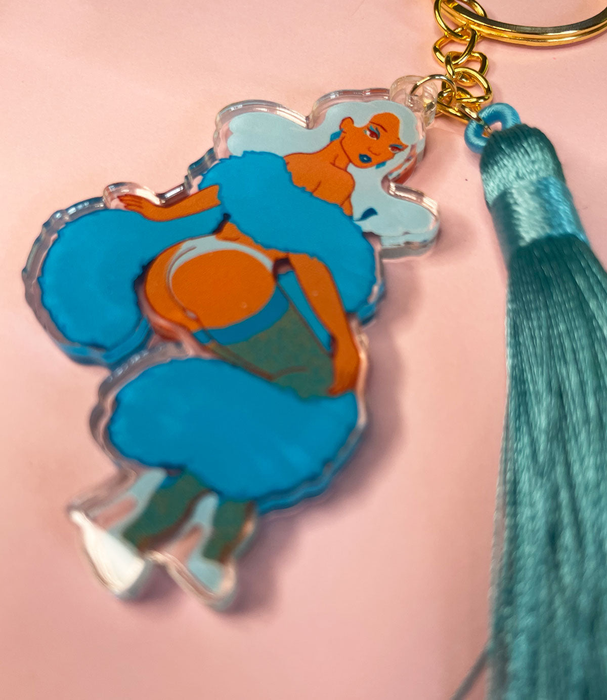 'Burlesque boa' keychains