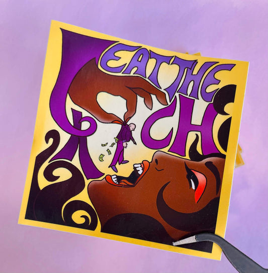 'Eat the rich' sticker