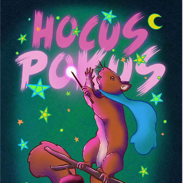 Set of 4 halloween animal cards