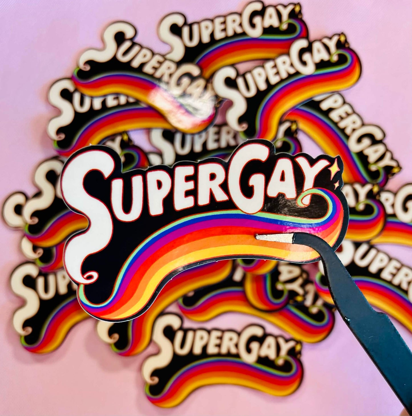 'supergay' sticker